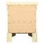 Table de chevet classique beige avec tiroirs