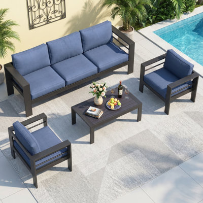 5-Piece  Aluminum Patio Conversation Set