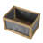 Set Of 2 Rectangular Rustic Planter, L:20x14x11.5" S:17x12x10"
