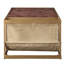 Table basse rétro avec porte-revues brun