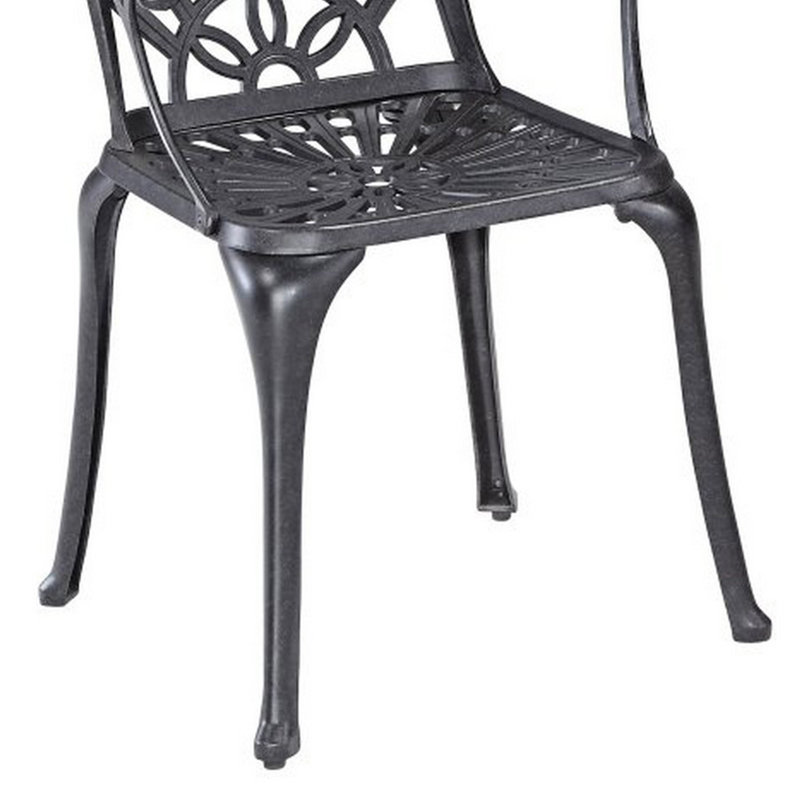 Laux 6 - Person Metal Patio Dining Set with Rectangular Table, Charcoal
