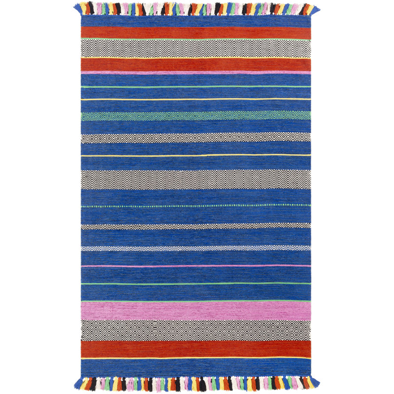 Lerma Cotton Striped Indoor Rug, Rectangle 4' x 6'