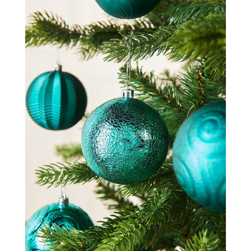 9.29cm Solid Colour Plastic / Acrylic Bauble, Teal