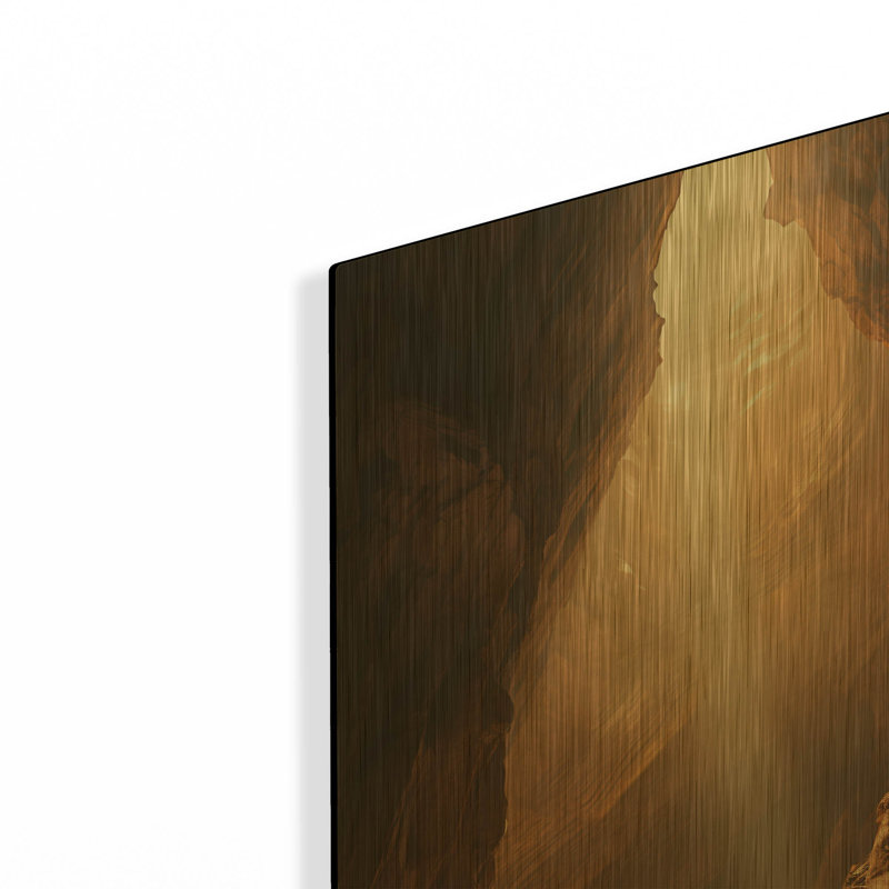 'Rise with the Sun' By r3darch0n Gold Metal Wall Art, 12" x 16", 16"x24"