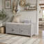 Banc de rangement avec 3 portes en forme de volet, banc à chaussures avec coussin amovible et espace de rangement caché-1302705806