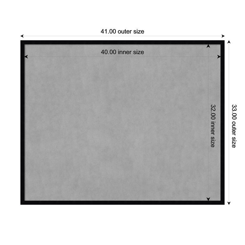 Tableau magnétique noir Svelte, 33" H x 41" W