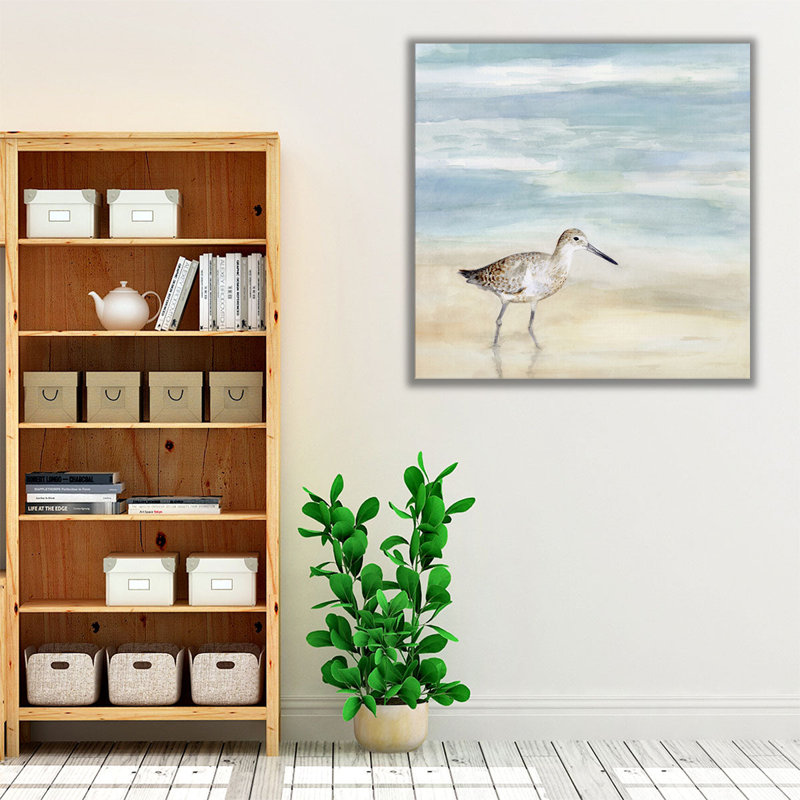 «Speckled Willet I», reproduction d'art sur toile, H 12 po x l 12 po