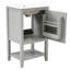 Meuble-lavabo de 20 pouces avec lavabo en céramique blanche et armoire peinte en gris, porte à fermeture douce, support de rangement pour serviettes, savon à tablette ouverte, cadre en bois massif, lavabo autoportant sous comptoir, unité de, deux-525349897