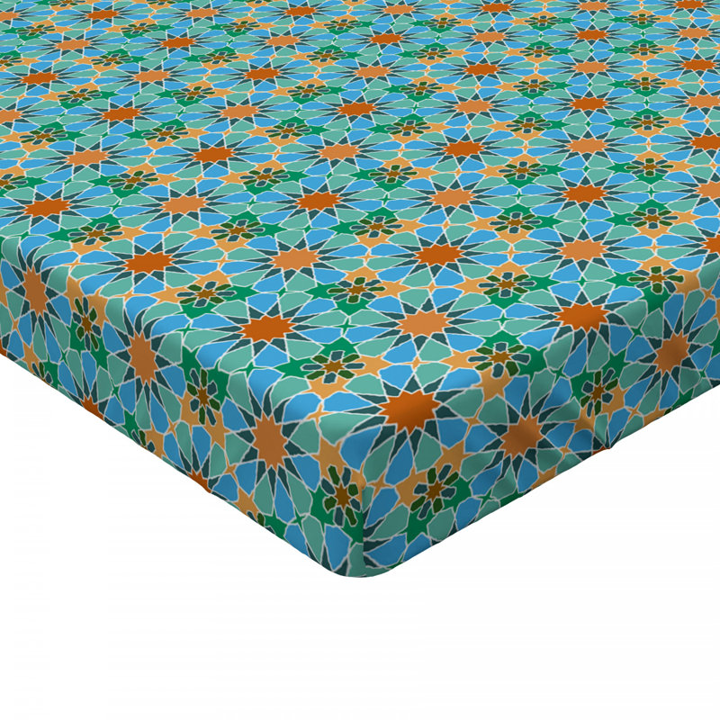 Microfiber Floral Fitted Sheet, Queen Fitted Sheet