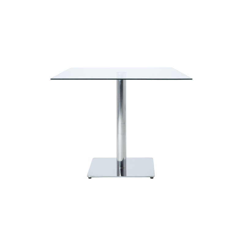 Amie-Lee Glass Top Metal Base Dining Table