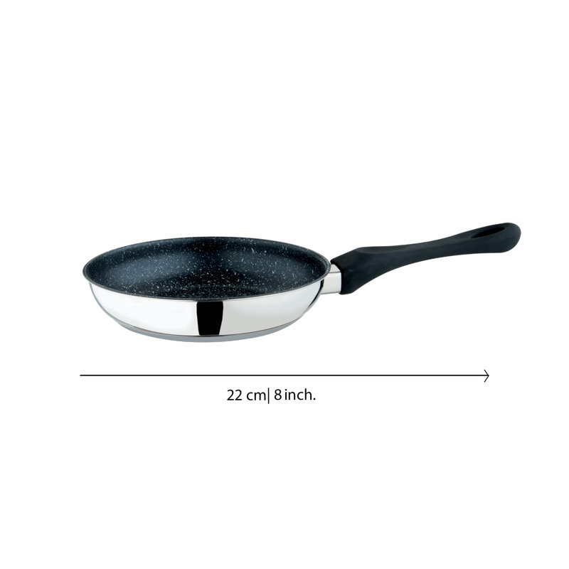 FANTASIA STONE Stainless Steel Non-Stick Frying Pan, 8.6" W