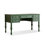 Bureau rectangulaire vert en bois massif avec 5 tiroirs