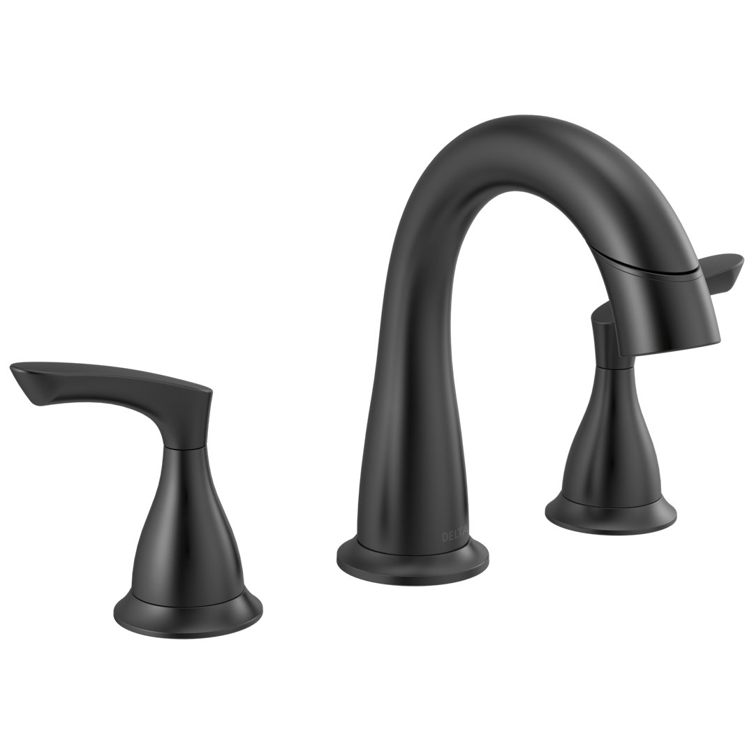 Broadmoor Widespread Pull Out Sprayer Bathroom Faucet, 2-handle Bathroom Sink Faucet with Drain Delta 