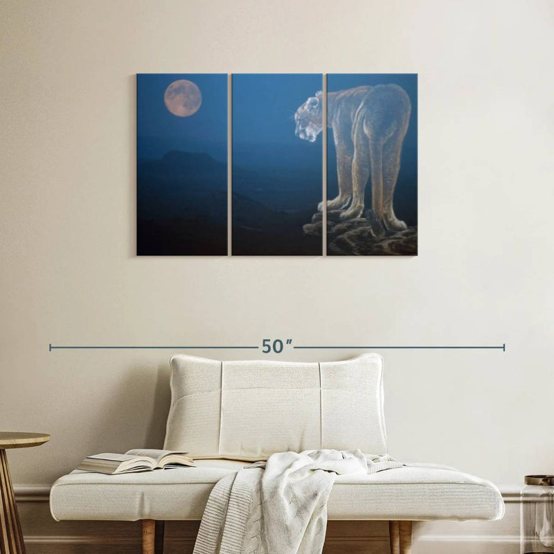 Cougar Scène de nuit, H 24 po x l 38 po
