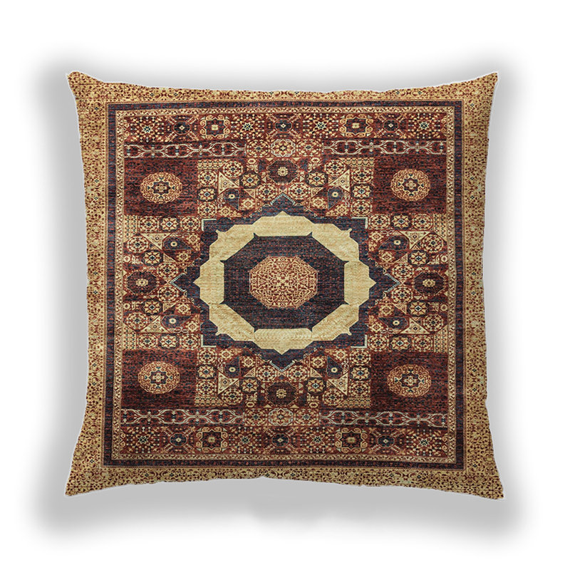 Coussin décoratif abstrait 2372, Microsuède