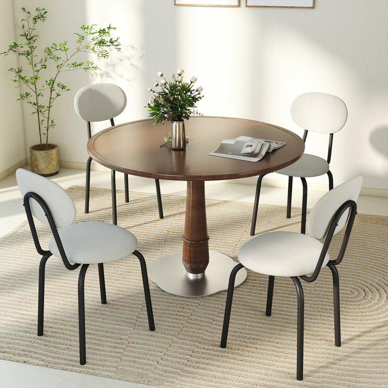Stackable Dining Chairs Set of 4, Stackable Waiting Room Chairs, Beige