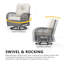 Chaise de patio pivotante avec coussins Ambrin-1504309546