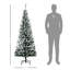 Arbre de Noël artificiel mince enneigé 6 pi avec branches réalistes et 492 pointes