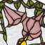 Panneau de vitrail rond 10 "Hummingbird and Hibiscus