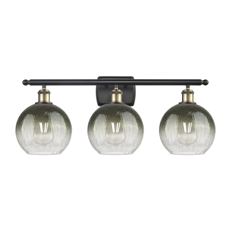 Éclairage pour meuble-lavabo de salle de bain 3 lumières Ballston - Appleton, Ardoise, Laiton antique noir