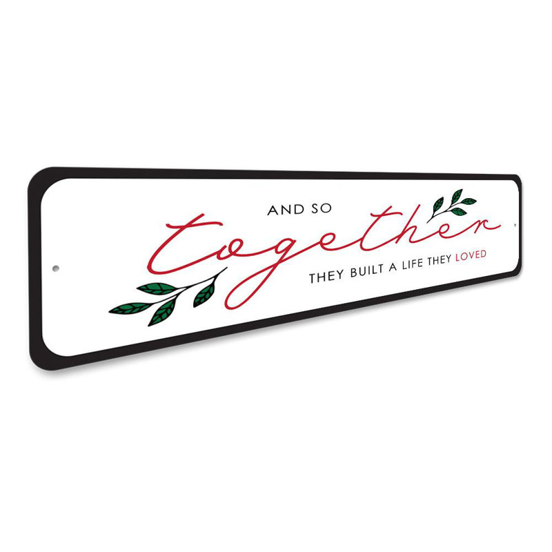 Plaque en aluminium Together Home, H 4 po x l 18 po x P 0,04 po