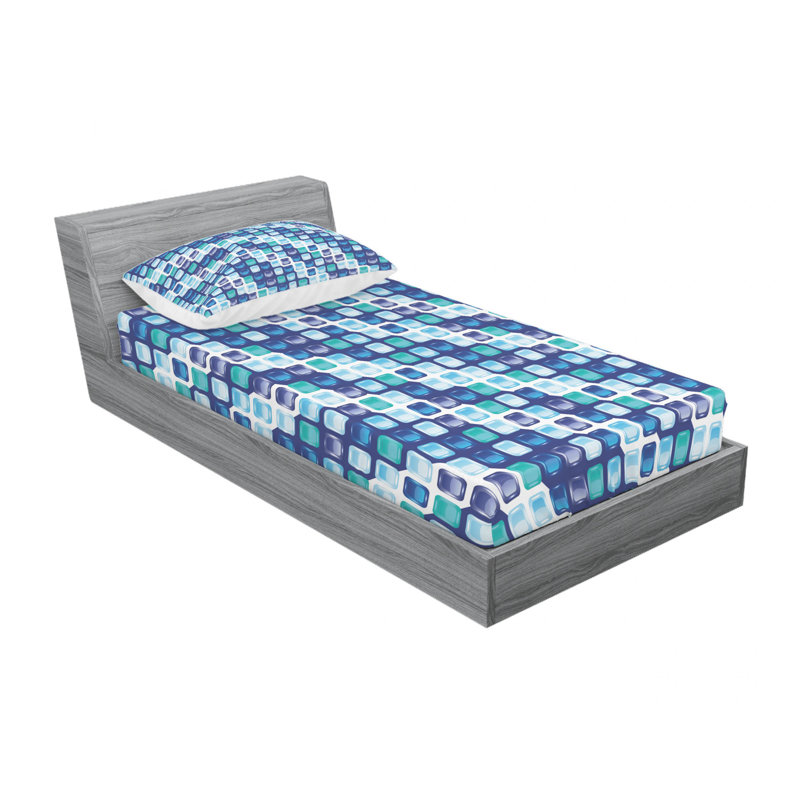 Ensemble de draps géométriques, Ensemble de draps pour lit simple avec drap-housse