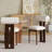 Modern Fully Assembled Dining Chairs Set Of 6, Faux Leather, Beige, Brown Solid Wood Legs-166215050
