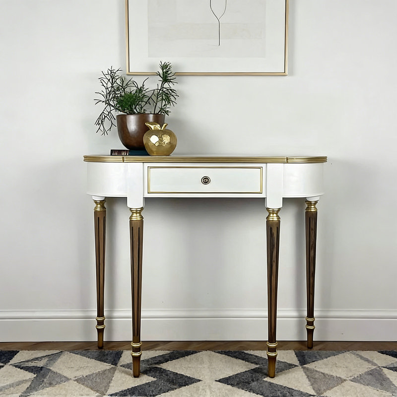 Modern and elegant wooden console table