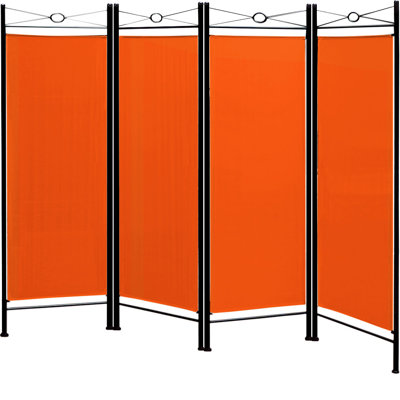 Taniya 163cm W x 180cm H 4 - Panel Solid Wood Folding Room Divider