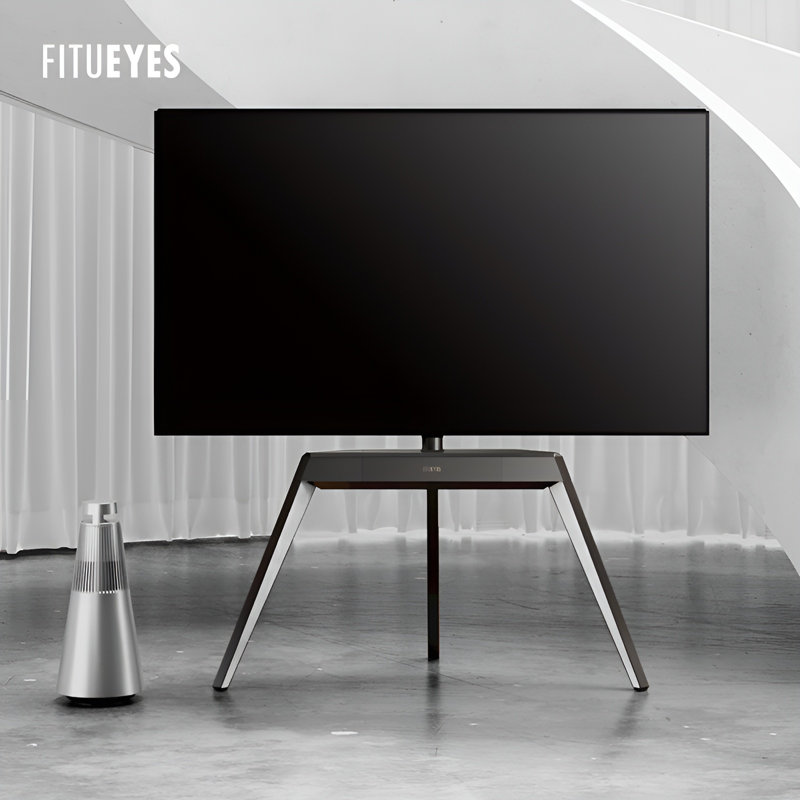 FITUEYES Design Corner TV Stand for 55" to 78" TV, White