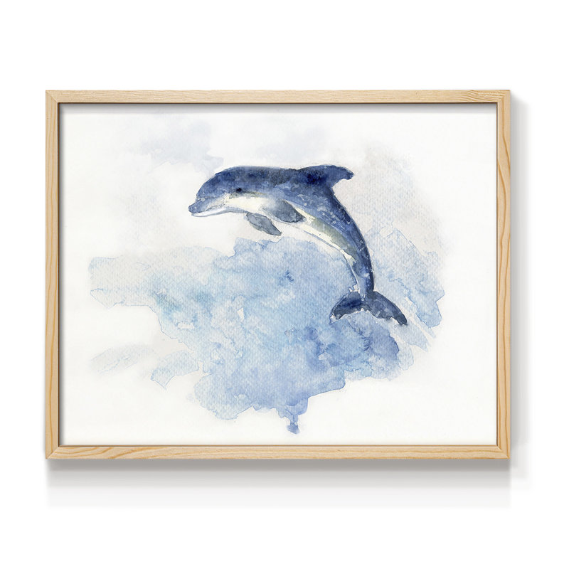 Saut à la vague - impression encadrée - réversible, H 11 po x l 14 po, Naturel