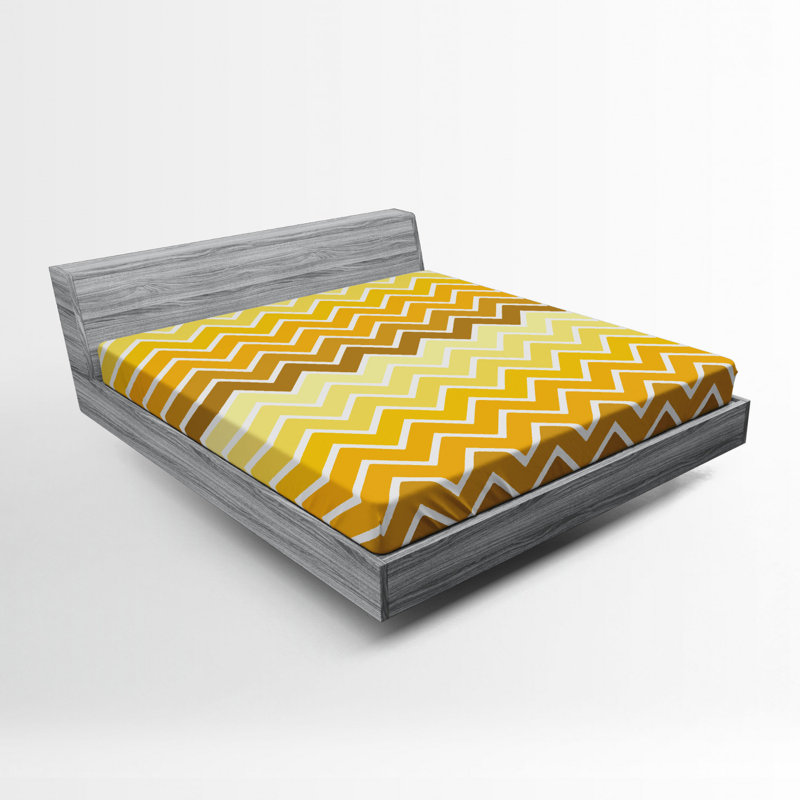 Microfiber Fitted Sheet, Full Fitted Sheet, Chevron