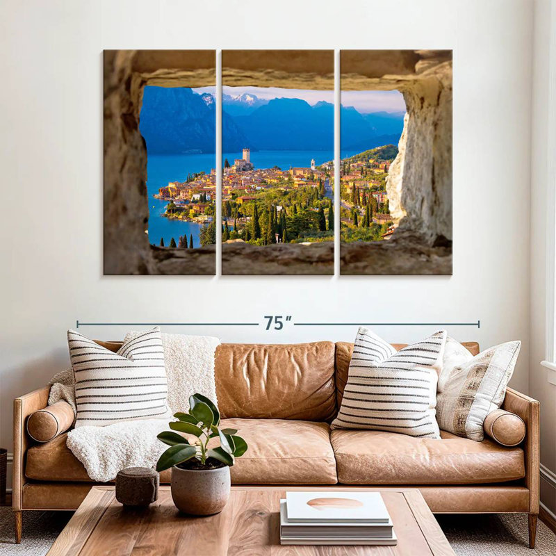 Sebbie vue de Malcesine, H 42 po x l 65 po