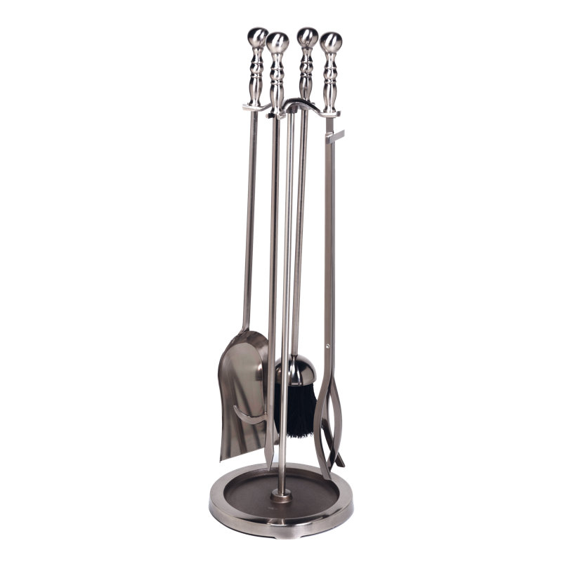 Ensemble d'outils de foyer en acier Daiton, Étain