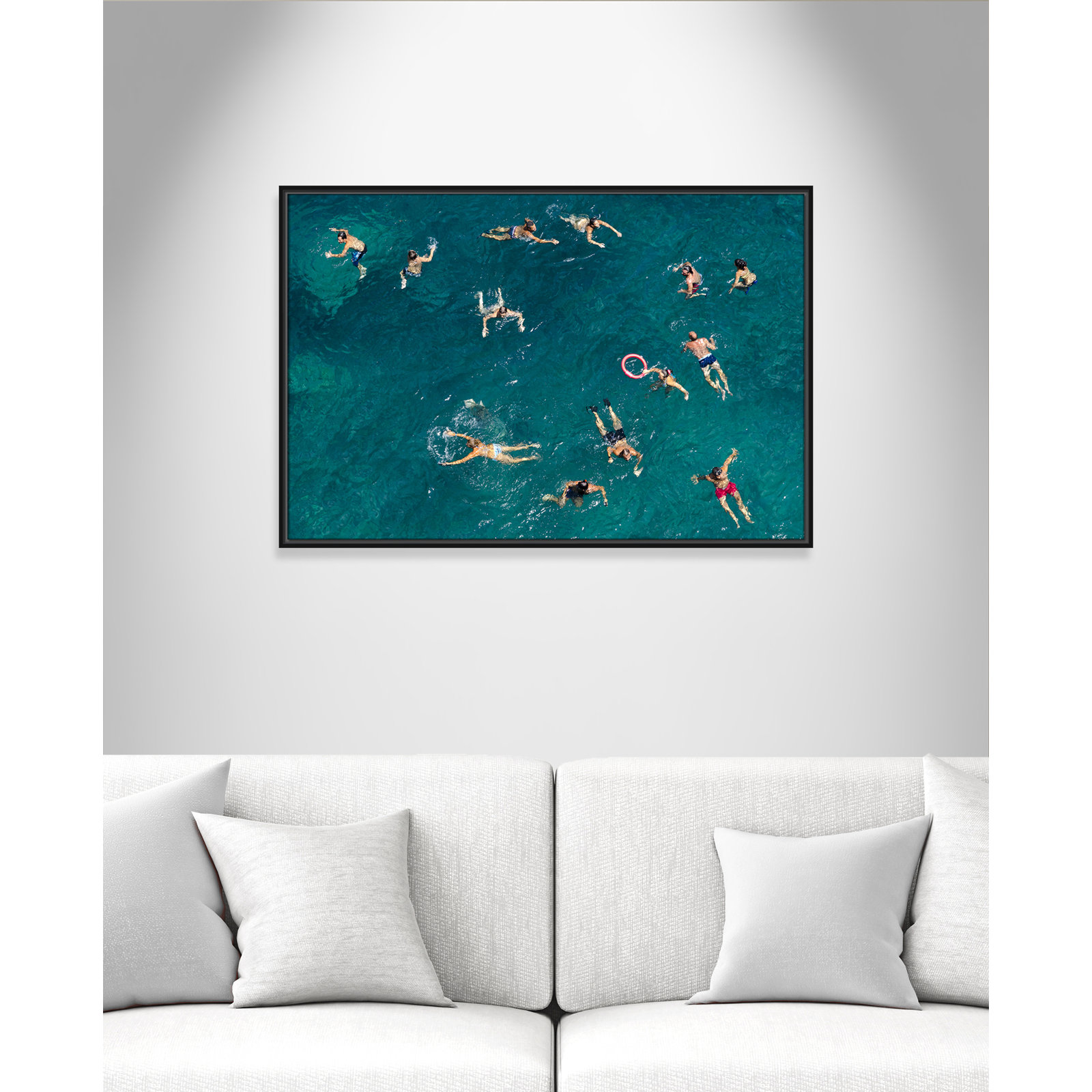 Norvell "Tonti" Print by Tonti, Black Framed Canvas, 25.5" H x 37.5" W x 2" D