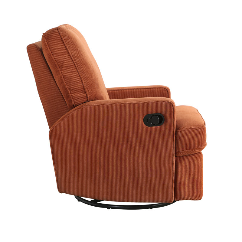 Tucker Swivel Reclining Glider, Orange