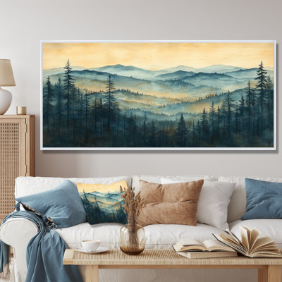 «Mountains Natures Layers In Blue Winter I», art mural montagnes