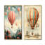 Classic Classic - Montgolfière - ensemble de 2 reproductions d'art sur toile-102577959-102577955