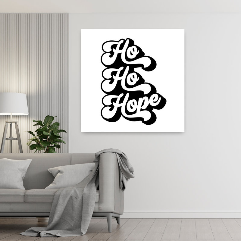 «Christmas Ho Ho Hope», reproduction d'art rétro rétro, H 48 po x l 48 po