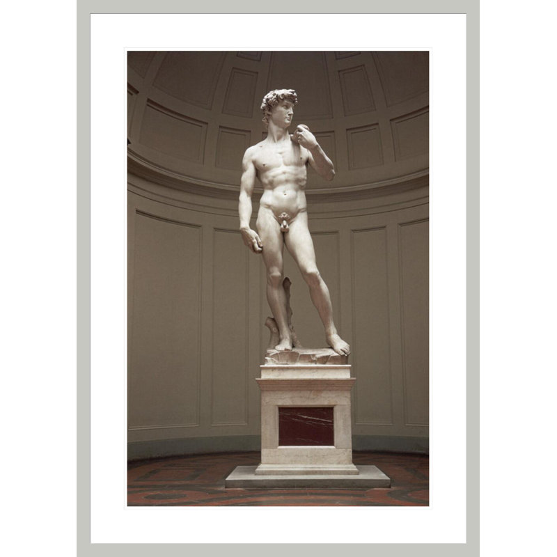 David par Michel-Ange - estampe numérique encadrée, H 41,5 po x l 30,06 po