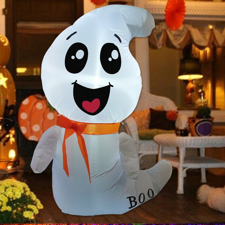 GOOSH Halloween Inflatable 4.26FT Cute Ghost Inflatables Outdoor ...