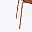 Ensemble de salle à manger extensible 7 pièces avec chaise empilable, orange et teck 7 pièces