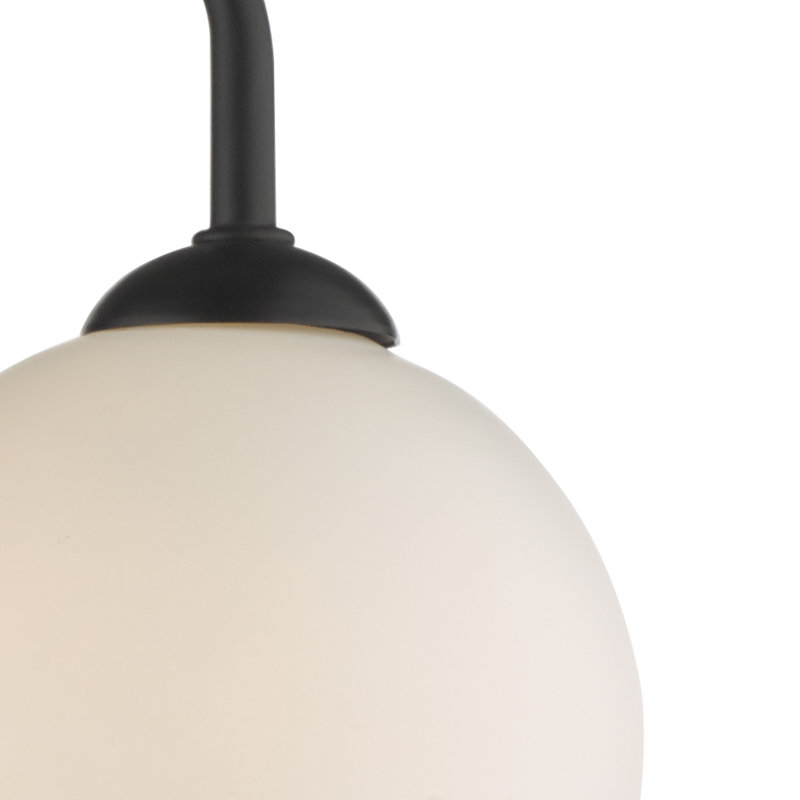 FEYA 3LT SEMI FLUSH GLS, Matt Black/Beige