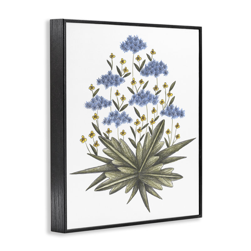 «Where Wild Flowers Bloom», estampe numérique, design par Cecilia Battaini, H 14 po x l 11 po, Giclée encadrée noir minuit