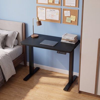 Bureau debout électrique, bureau debout à hauteur réglable de 31,8 po x 19 po avec 4 préréglages de mémoire, bureau d'ordinateur à moteur silencieux pour le bureau personnel, petit bureau, bureau d'étude, bureau de jeu