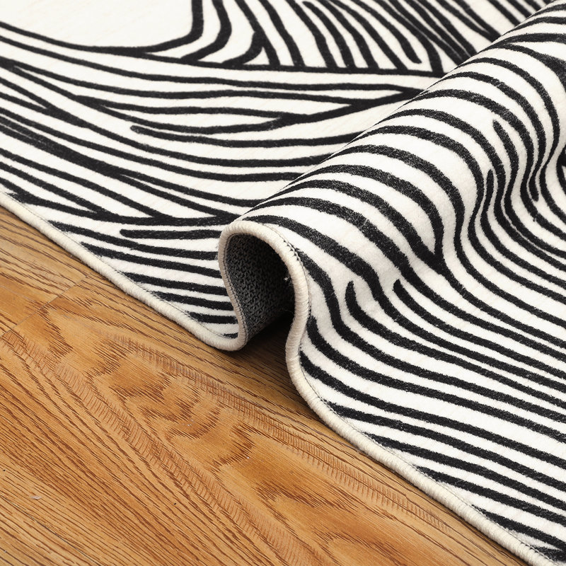 Area Rugs 5'x7' Machine Washable Rugs,Modern Abstract Print Pattern Non Slip Floor Carpet, for Living Room Bedroom Dining Room