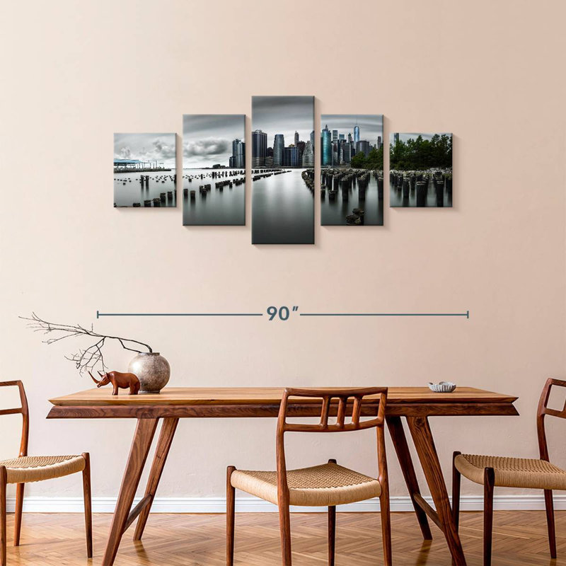 Sunless Manhattan, 36" H x 80" W