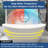 KAKUSIGA 61" Freestanding Deep Soaking Bathtub, Matte White Solid Surface Stone Resin Tub