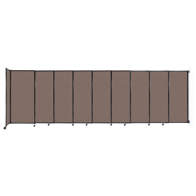Cloison coulissante 5 pi, H 72 po x l 237 po x P 33 po, Brun clair