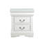Table de chevet en pin massif blanc pour la chambre à coucher - Rangez vos effets personnels avec 2 tiroirs pour une expérience luxueuse